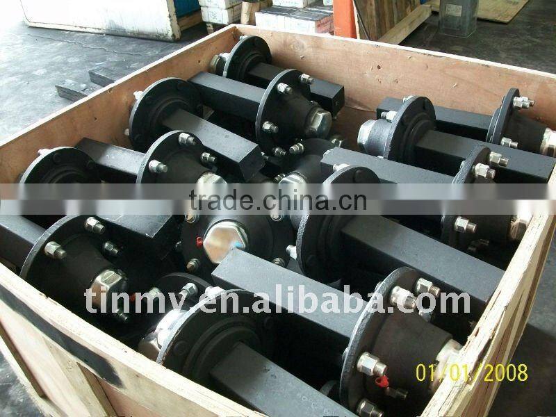 Stub axle assembly with Hubs