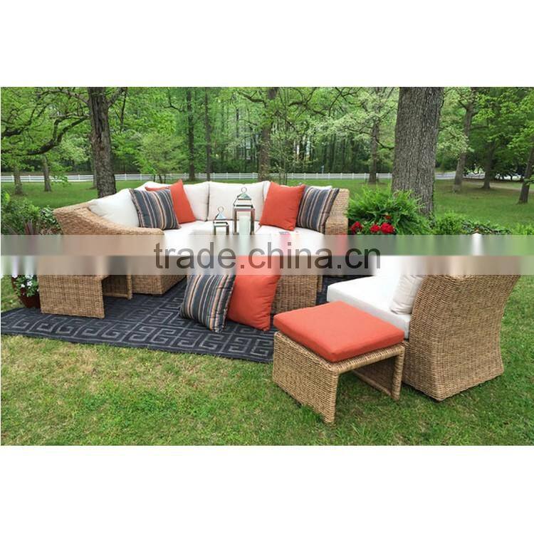 Latest design used sectional sofas outdoor rattan weave garden sofa set