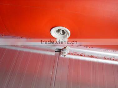 2.4m red PVC aluminium floor inflatable rowing boat