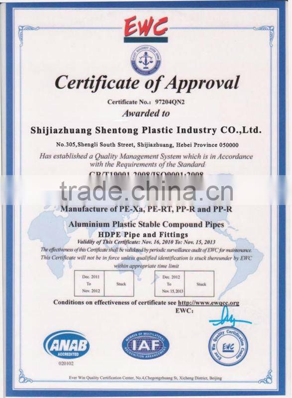 HDPE PE water pipe and fittings manufacturer