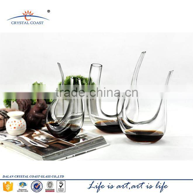 Single Hand blown Glass Lead Free Red Wine Decanter
