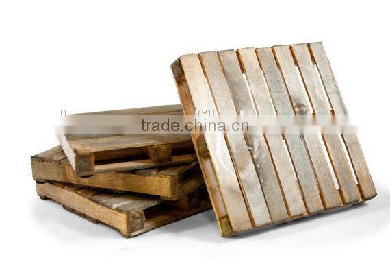High Quality Wooden Pallet Coaster with UV printing LOGO or laser