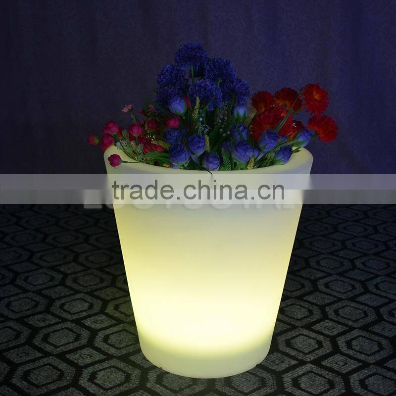 Unbroken high quality LED lighted PE ice bucket/wine cooler/flower port LTT-SF03