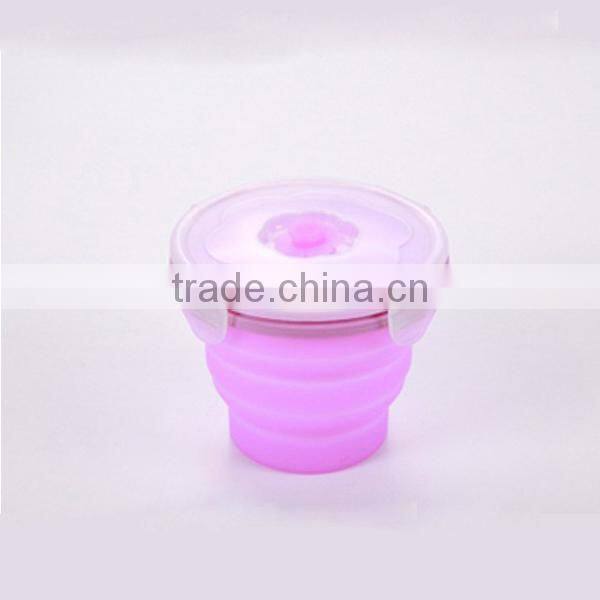 ECO FDA/ LFGB food grade flexible microwave oven heated safe silicone lunch boxes with lids / cover