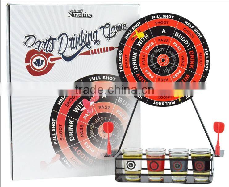 New Arrival Safety Drinking Dart Game With 4 Glasses For Party
