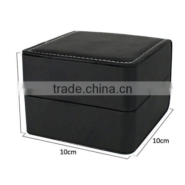 Luxury pu leather watch packaging box, custom logo leather watch box