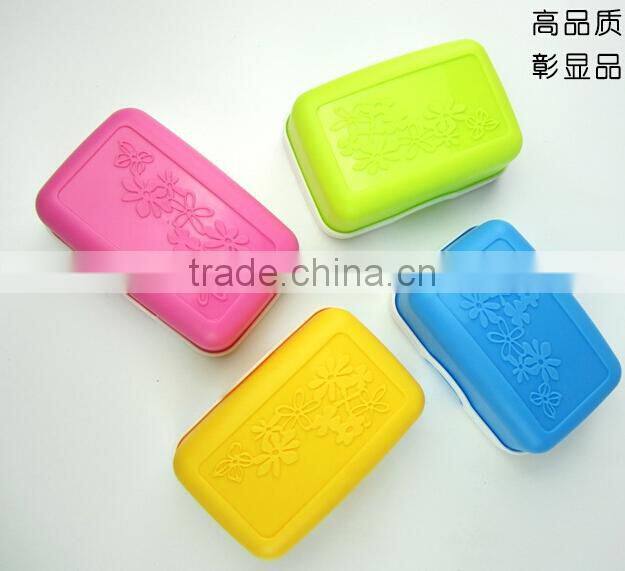 Wholesale Stock Portable Square Plastic Soap Holder