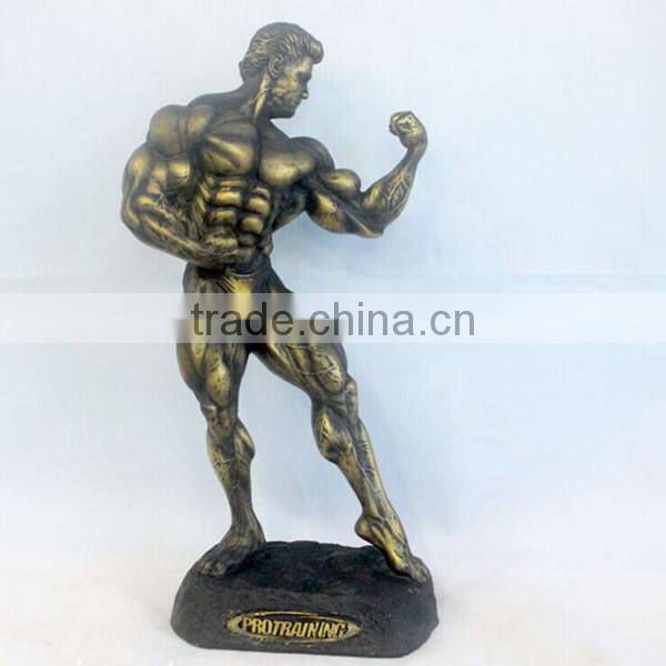Plating bodybuilding figurine trophy resin bodybuilding awards