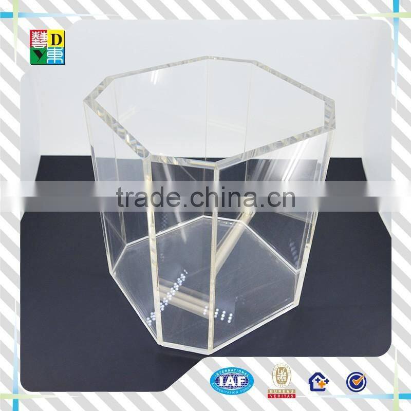customized squar acrylic compote for fruits/ Plexiglass acrylic round fruits holder/new design acrylic fruits dish from China