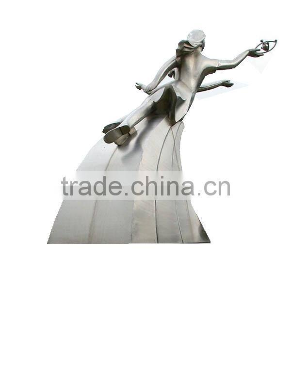 Large art modern stainless steel statue for garden decoration