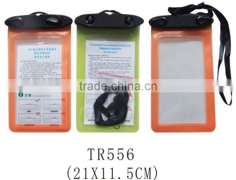 Outdoor portable removable lanyard PVC waterproof mobile phone sealed case