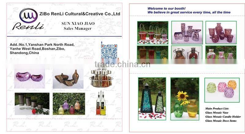 Silver Crackle Mosaic Star Murano Glass Christmas Ornaments