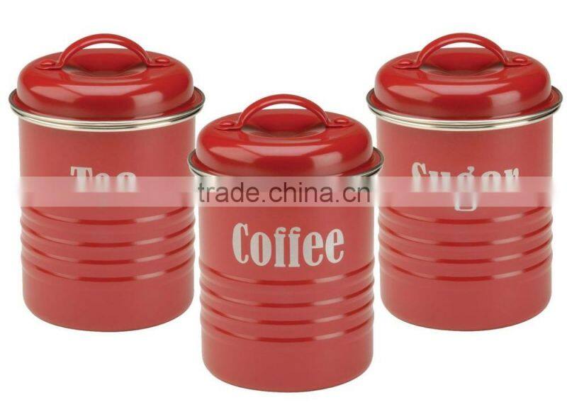 Round Metal Biscuit Jar