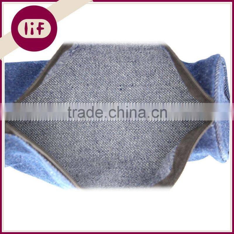 Fancy Round Profile Jean Pencil bag, Jean Zipper Pencil Bag, JeansPencil Bag