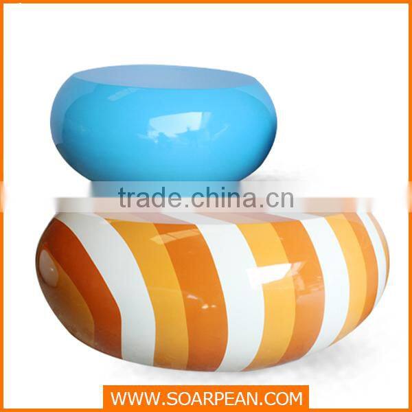 Modern Children Furniture Colorful Fibergalss Candy Table