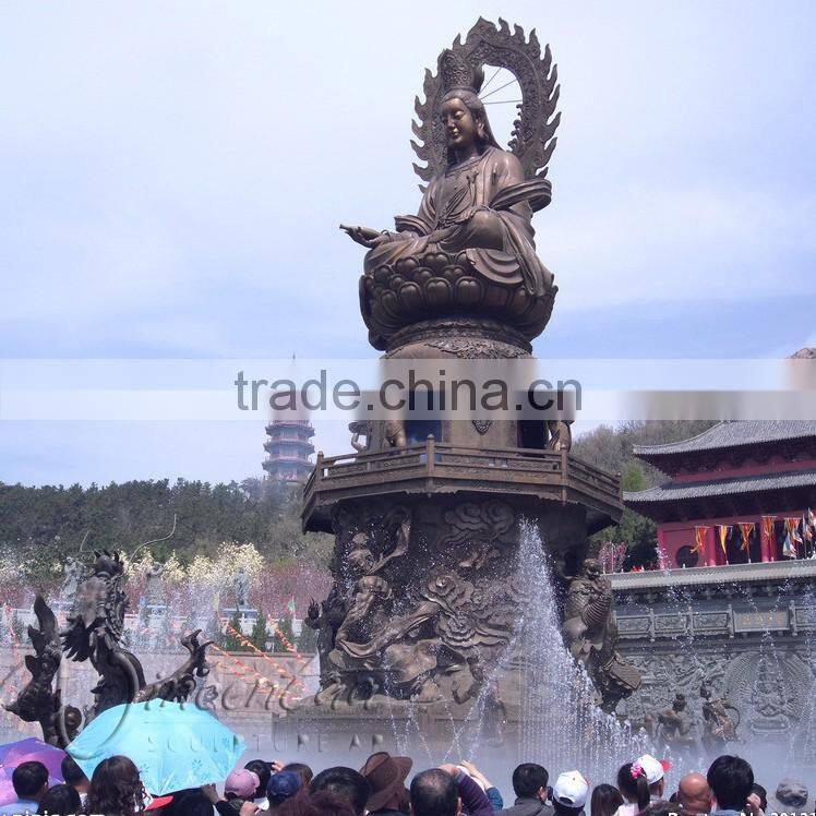 High quality park decoration bronze angel water fountain