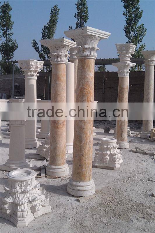 High quality house pillars designs roman marble pillar for sale