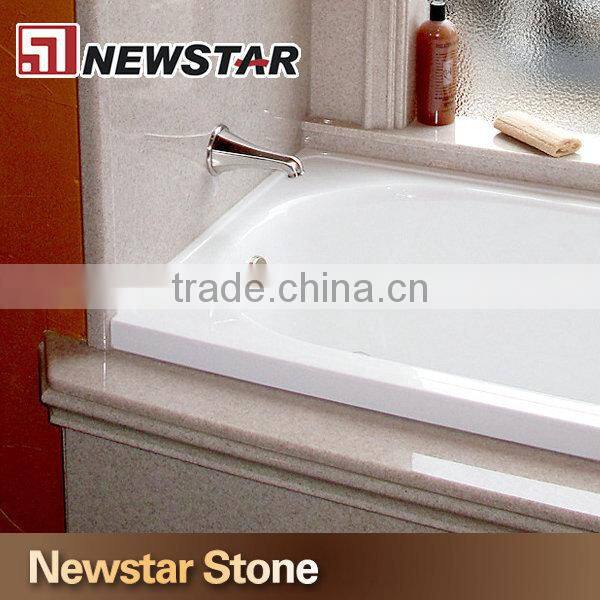 Chinese good quality polished quartz shower stone wall panel