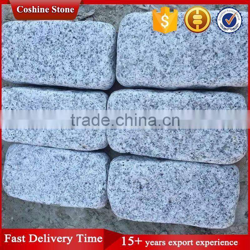Coshine stone provided grey G603 granite tumbled cobble paving stone