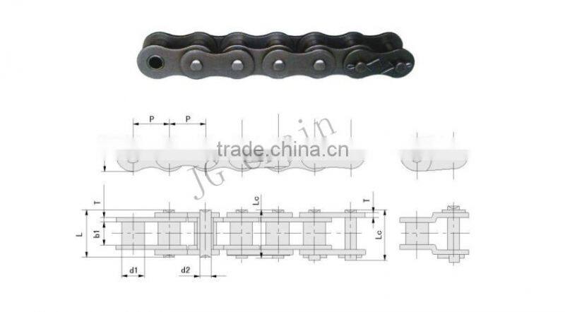 Ansi standard a series carbide steel transmission roller chain #25 chain