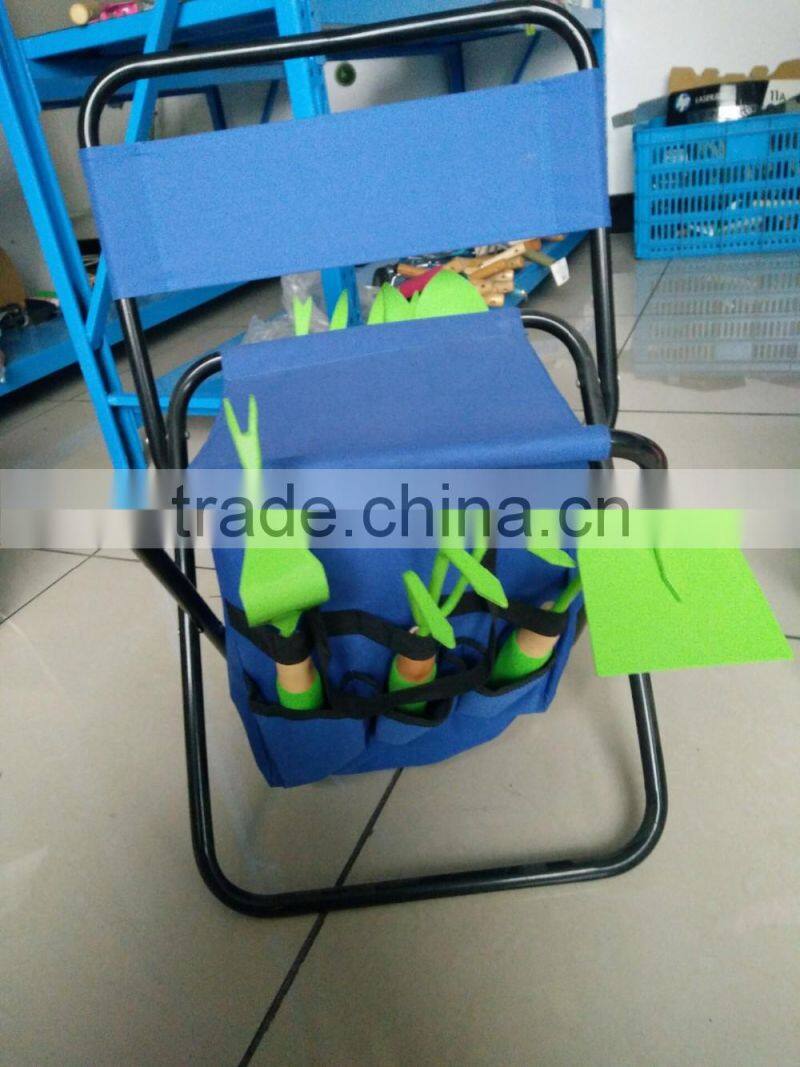 garden tools set with chair