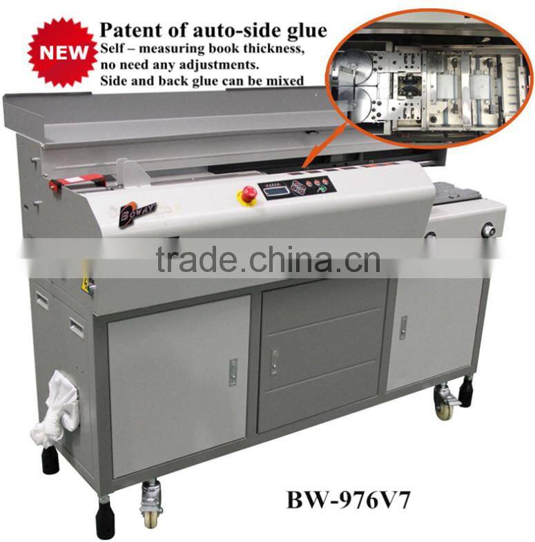 20 year manufacturer Boway New 976V7 perfect glue auto clmaping book printing plant bind machine