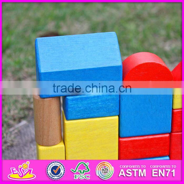2015 Educational wooden trolly toy,Children blocks drag car handmade wooden trolly toy,Block Trolly wooden block car toy W13C019
