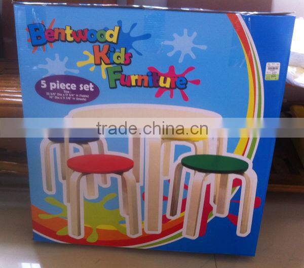 Hot new product for 2015 wooden round table for kids,modern wooden toy children round table,outdoor wooden round table W08G036