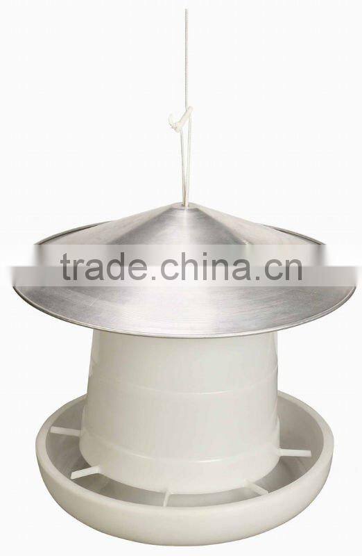 Adjustable Feed Flow Aluminum Lid With Plastic Hopper Base Gear Box Poultry Feeder