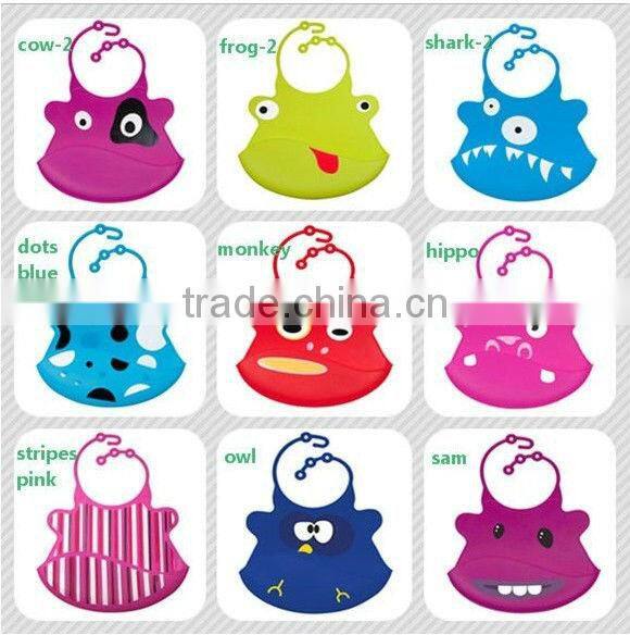 2013 cute custom shape silicone baby bib