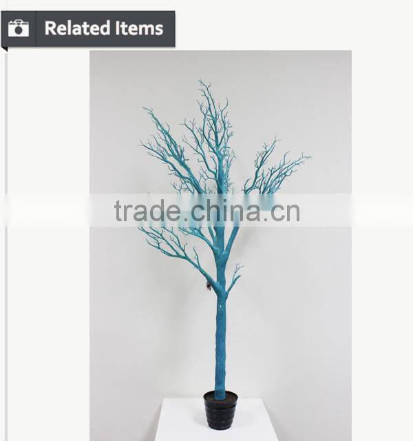 Factory direct christmas centerpiece unique wedding favors white dry tree for showcase decoration
