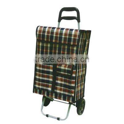 Foldable shopping trolley bag with wheels