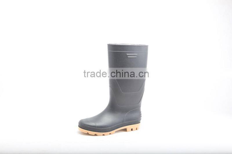 black pvc man working boots with good quality