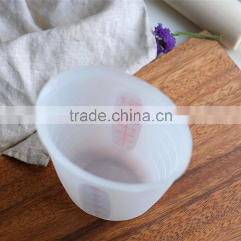 Nice Collapsible Silicone Measure Cups, Heart Shape Baking Cups, Measure Cup 500ml