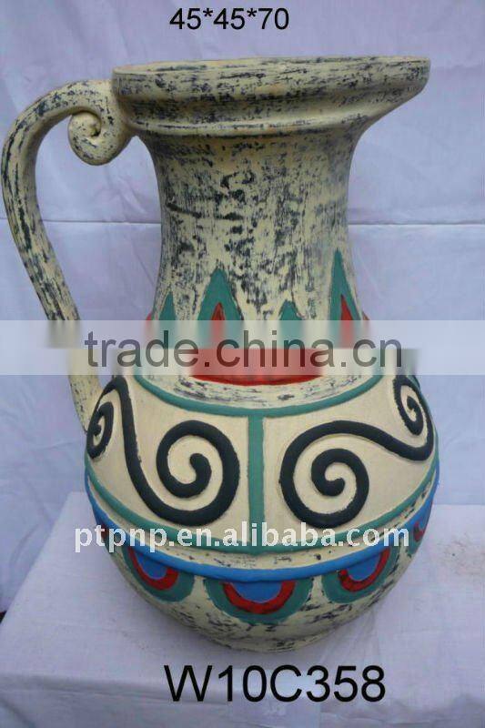 hand-made clay terra cotta pot