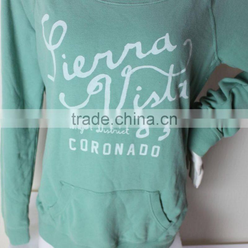 Lady Printing Round Neck Hoody