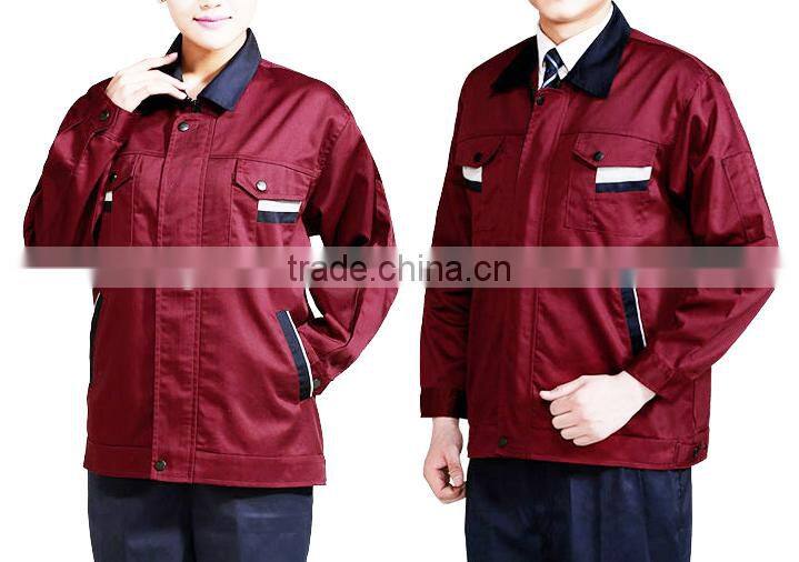 2016 wholesale OEM industrial unisex workwear factory uniform