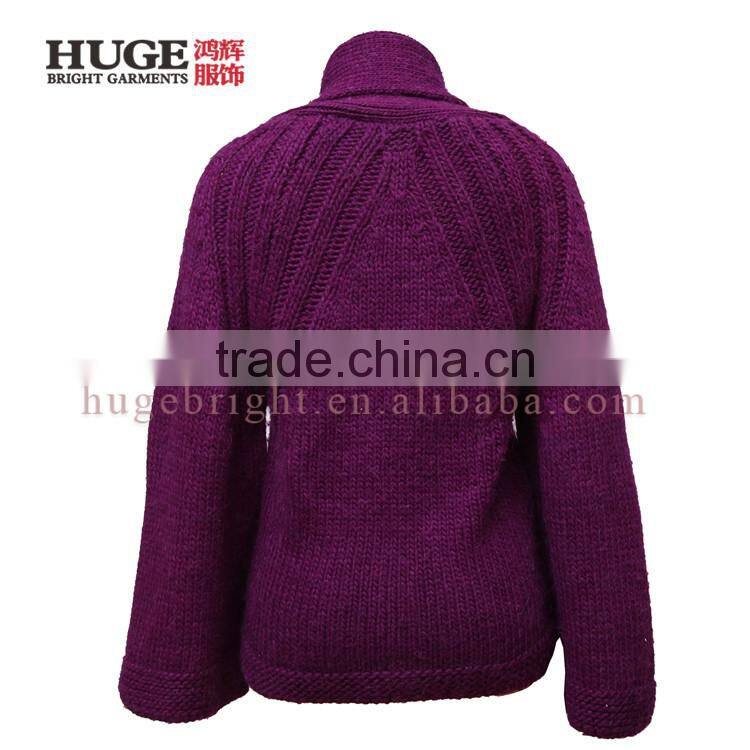 Open front women cardigan, thick knitted sweater cardigan