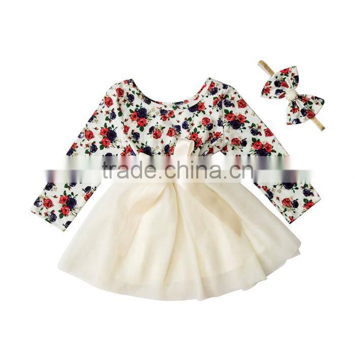 hot sale in INS and Facebook , baby spring long sleeve dress
