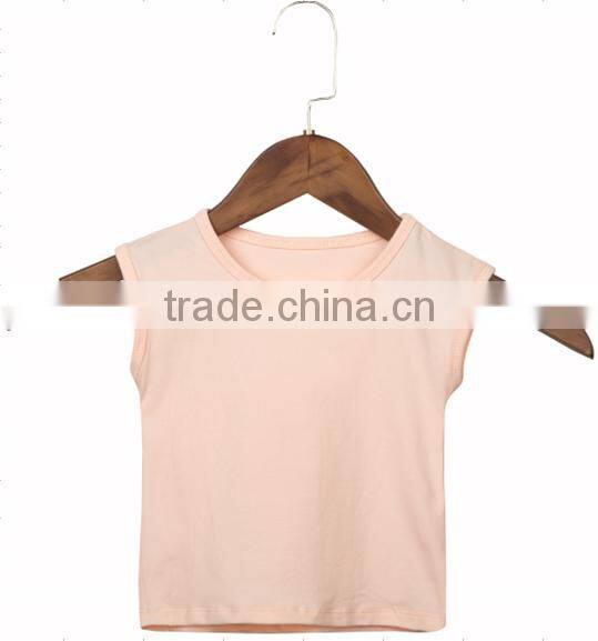 Wholesale cheap baby clothing 100% cotton baby girl vest children summer simple solid color waistcoat