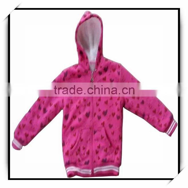 2014 fancy winter fleece jacket for child