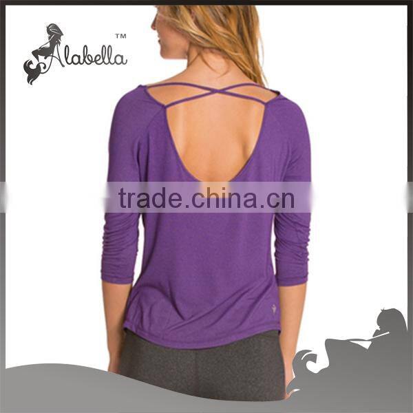 OEM polyester spandex dry fit sports wear running t shirt for women
