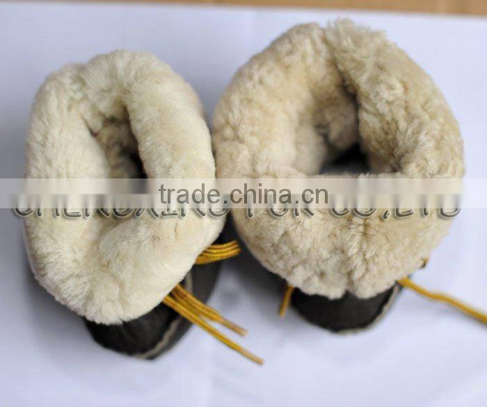 CX-SHOES-02 Genuine Sheared Sheep Skin Funny Baby Shoes