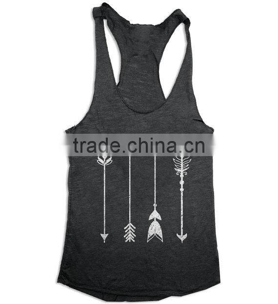 2017Fashion Custom Printing Wholesale Cotton Gym Women Tank Tops Singlet