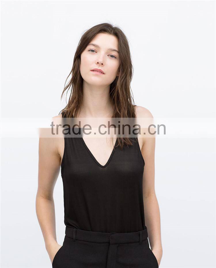 V neck sexy women blank tank top
