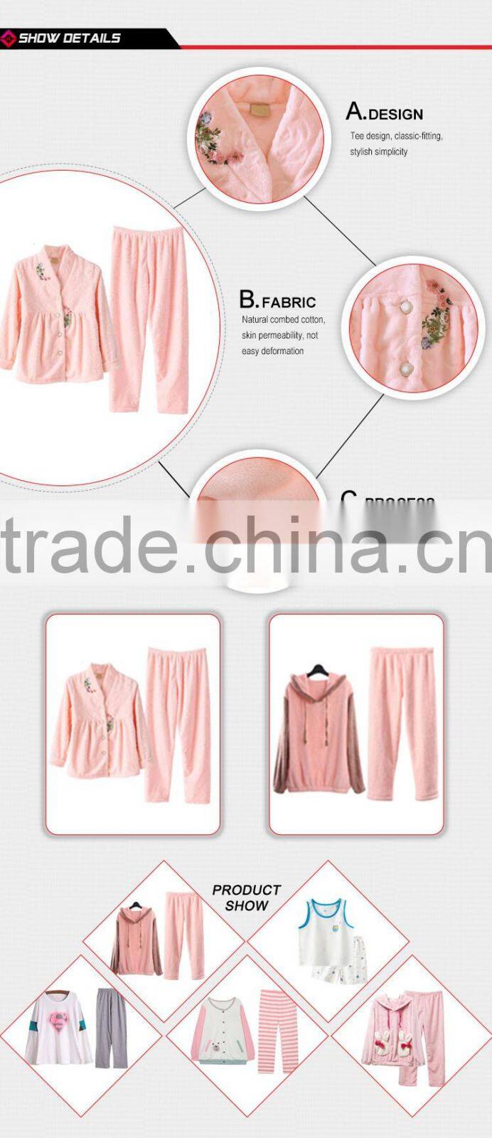 China supplier use 100 Poly flannel fabric for women pajamas
