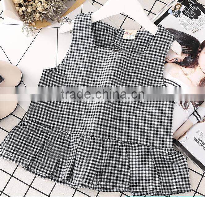 Stylish Baby Girl Clothes Gingham Shirt And Shorts Matching Clothing Set Outfit