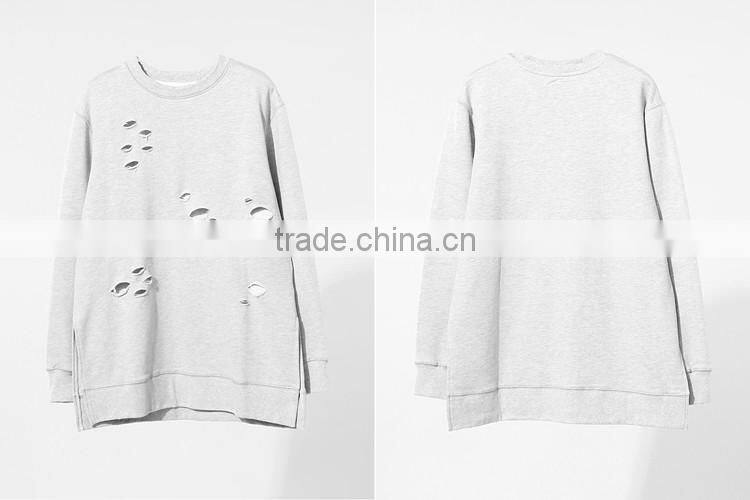 mens clothing 2016 fashion thumb hole grey hoodies custom pullover windbreaker sweatshirts