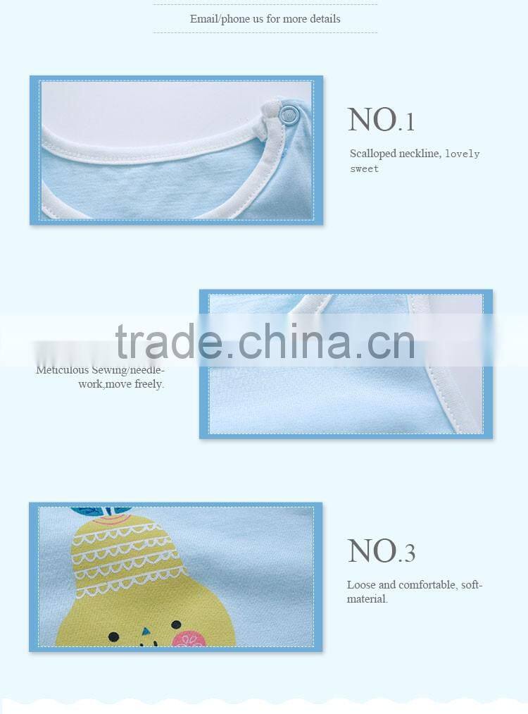 Wholesale high quality soft baby suits 100% cotton body set for summer