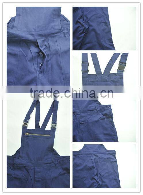 Sunnytex industrial 100% cotton royal blue bibpant